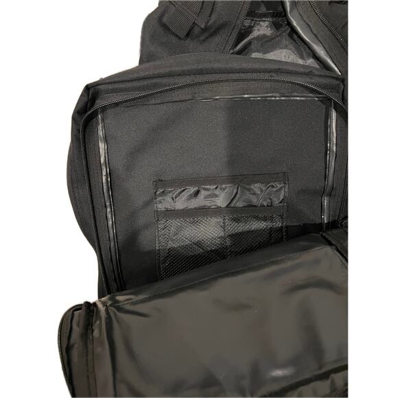 Generic Black Canvas Tactical Backpack - Picture 4 of 6